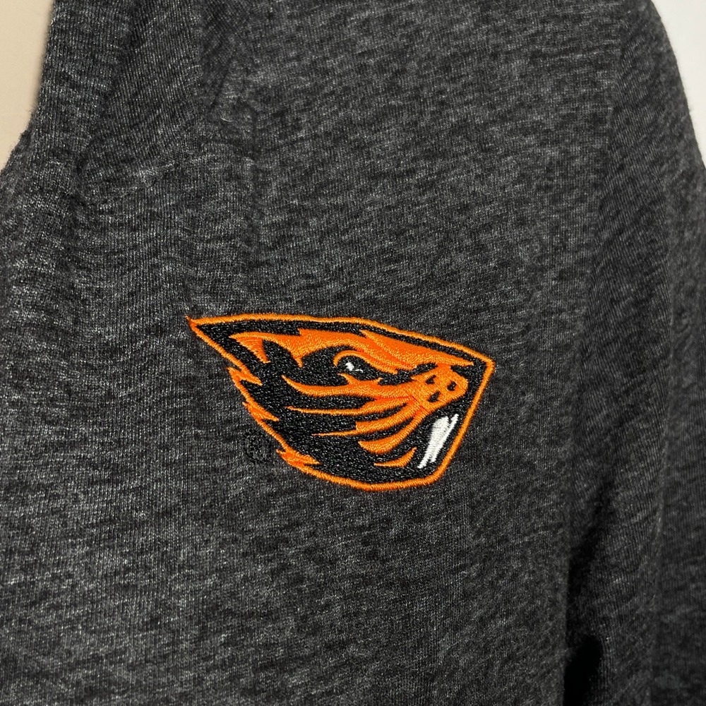 Oregon State Beavers Colosseum Gray Hooded Open Front Cardigan Women's MEDIUM - Picture 2 of 10